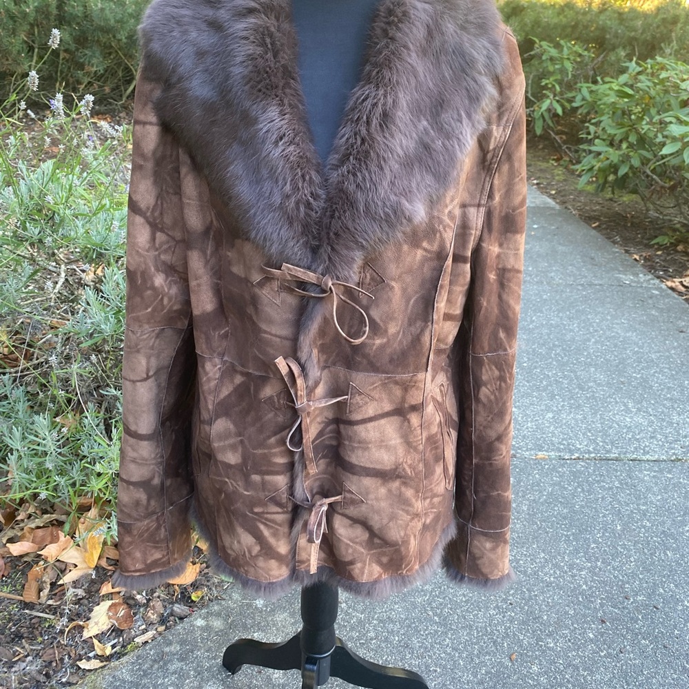 Luxurious Brown Faux Fur Women's Teddy Jacket